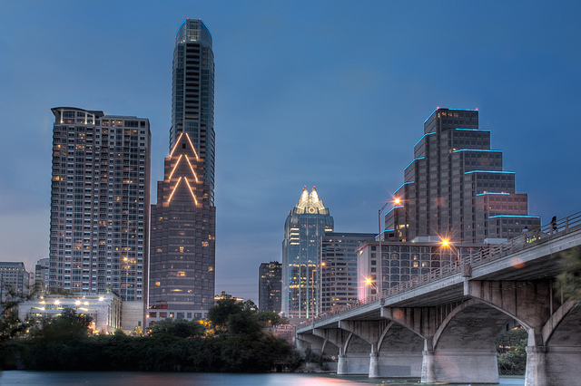 Austin city skyline.