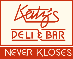Sign for Katz's Deli & Bar.