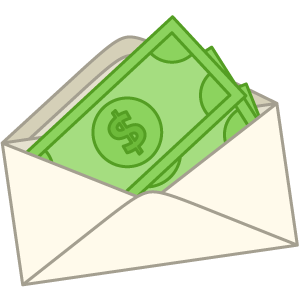 money in an envelope